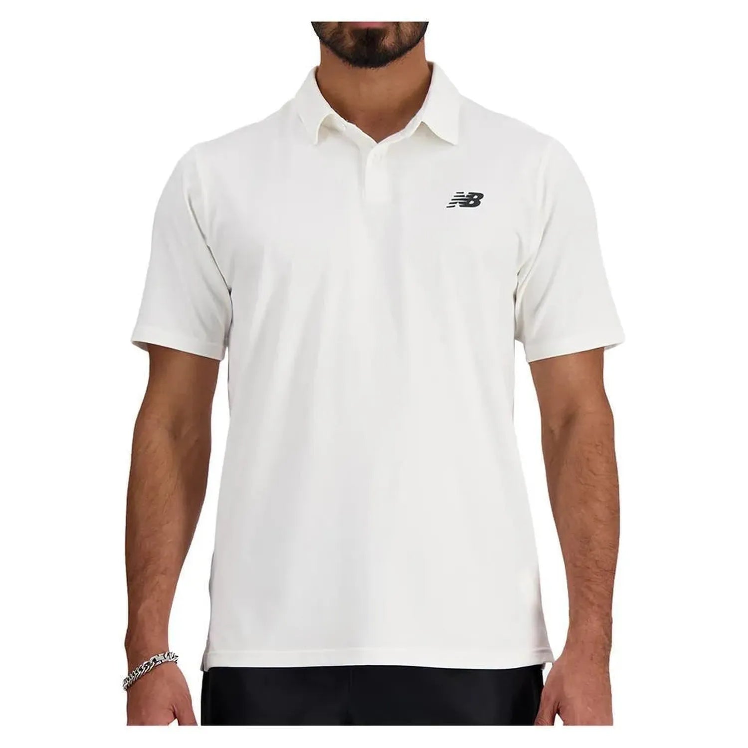 Men's Performance Tennis Polo White-Apparel-New Balance-111371-DEFAULT-L-Tennis Express
