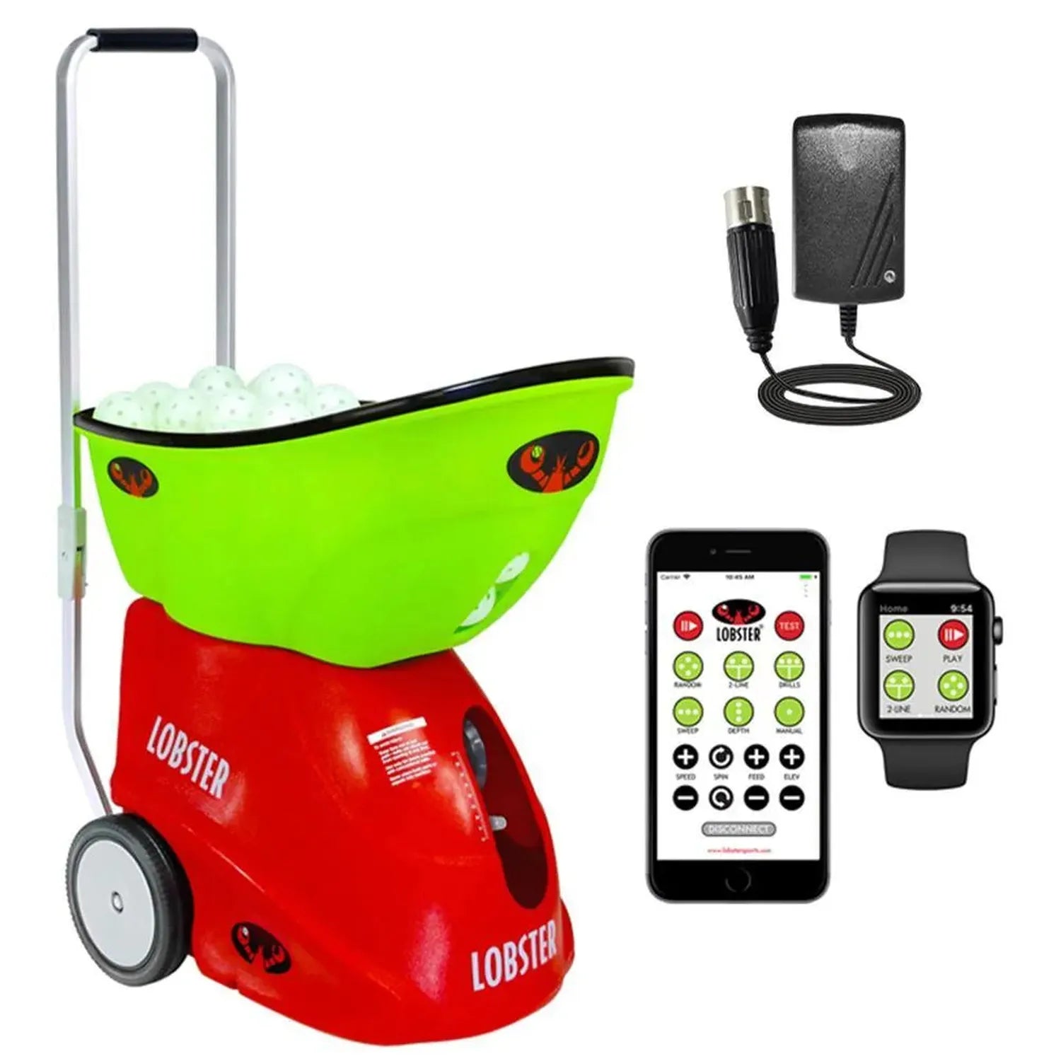 Pickle Champion with 20-Function Wi-Fi Remote Control for Pickleball Machine-Court Equipment-Lobster-111559-DEFAULT-L-Tennis Express
