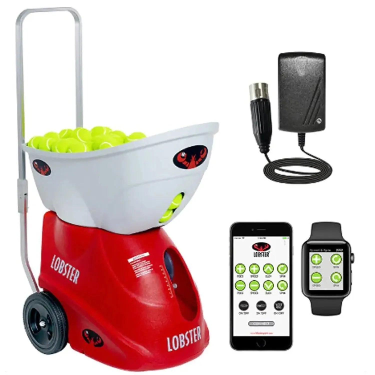 Elite Two with 10-Function Wi-Fi Remote Control for Apple Ball Machine-Court Equipment-Lobster-111561-DEFAULT-L-Tennis Express