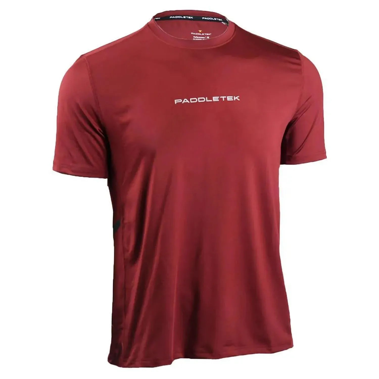 Men's Performance Short Sleeve Tennis Top-Apparel-Paddletek-111586-POMEGRANATE-L-Tennis Express