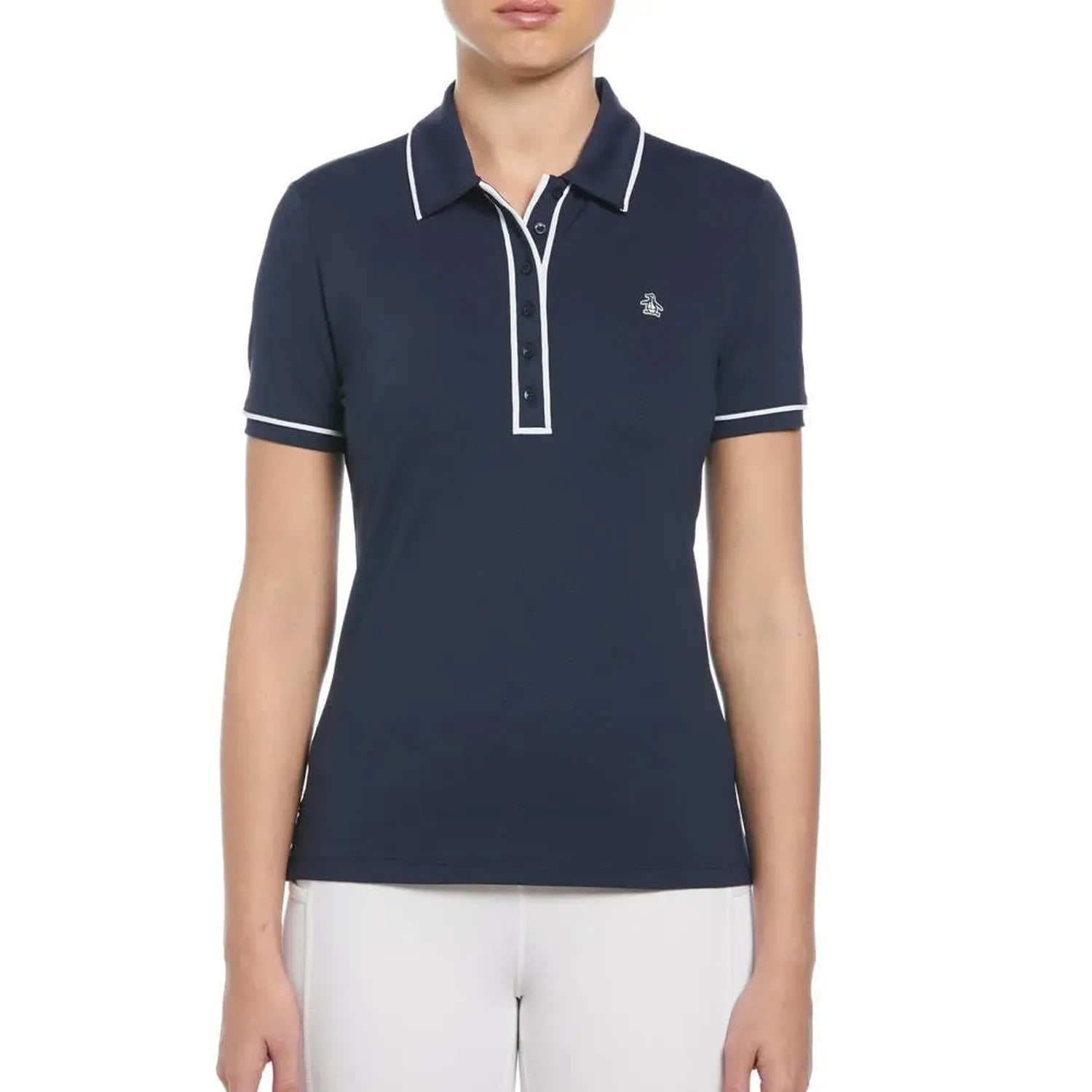 Women's Short Sleeve Veronica Tennis Polo-Apparel-Penguin-112202-417_BLACK_IRIS-L-Tennis Express