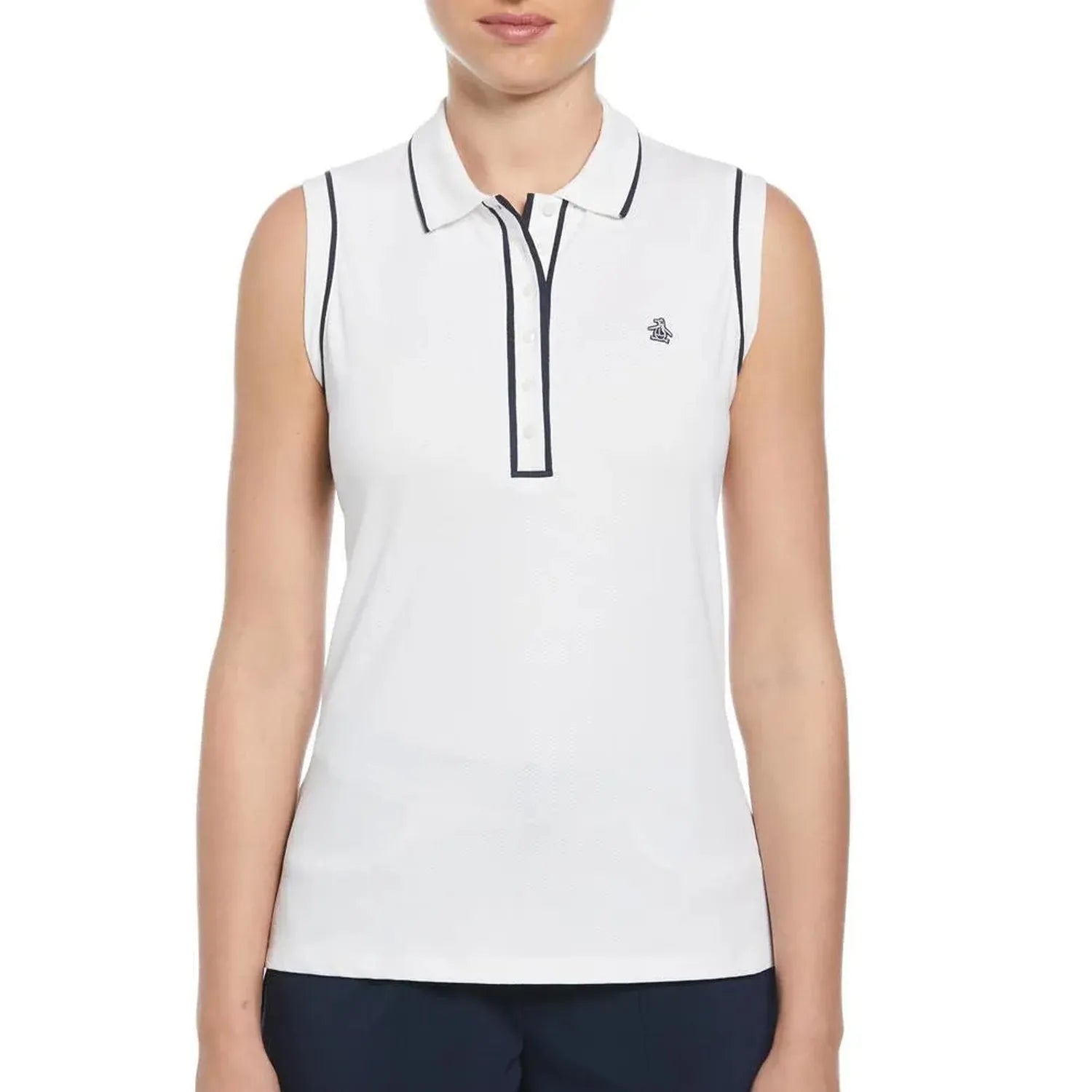 Women's Sleeveless Veronica Tennis Polo-Apparel-Penguin-112203-118_BRIGHT_WHITE-L-Tennis Express