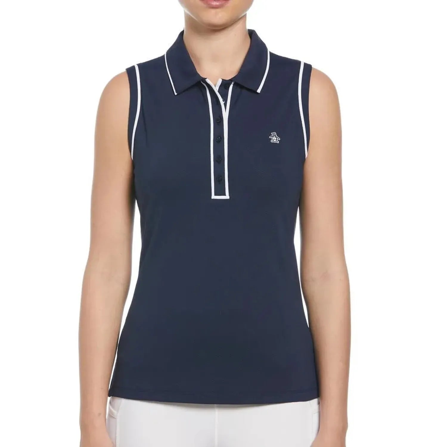 Women's Sleeveless Veronica Tennis Polo-Apparel-Penguin-112203-417_BLACK_IRIS-L-Tennis Express