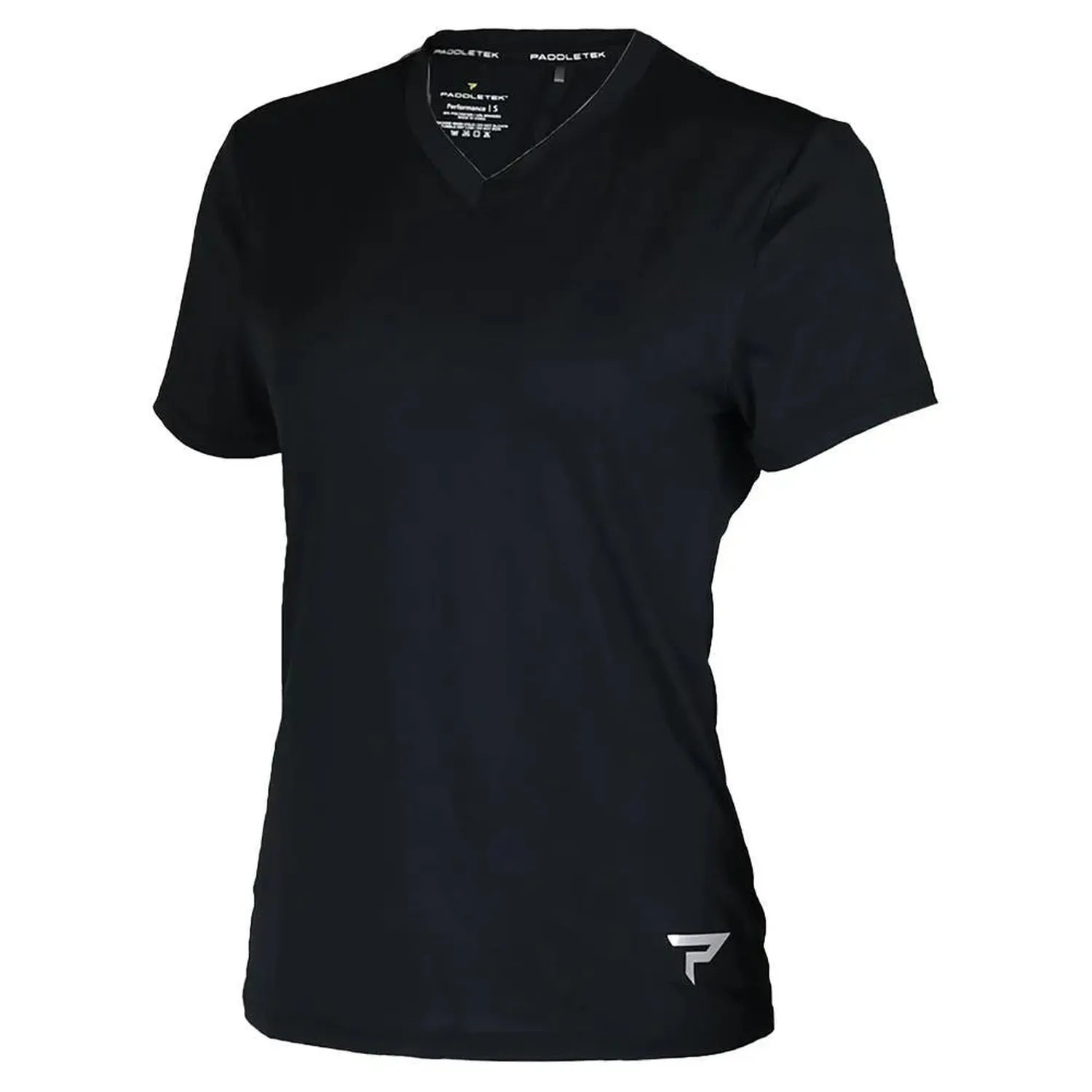 Womens Short Sleeve Performance Tennis Top Black and Sleet-Apparel-Paddletek-112254-DEFAULT-L-Tennis Express