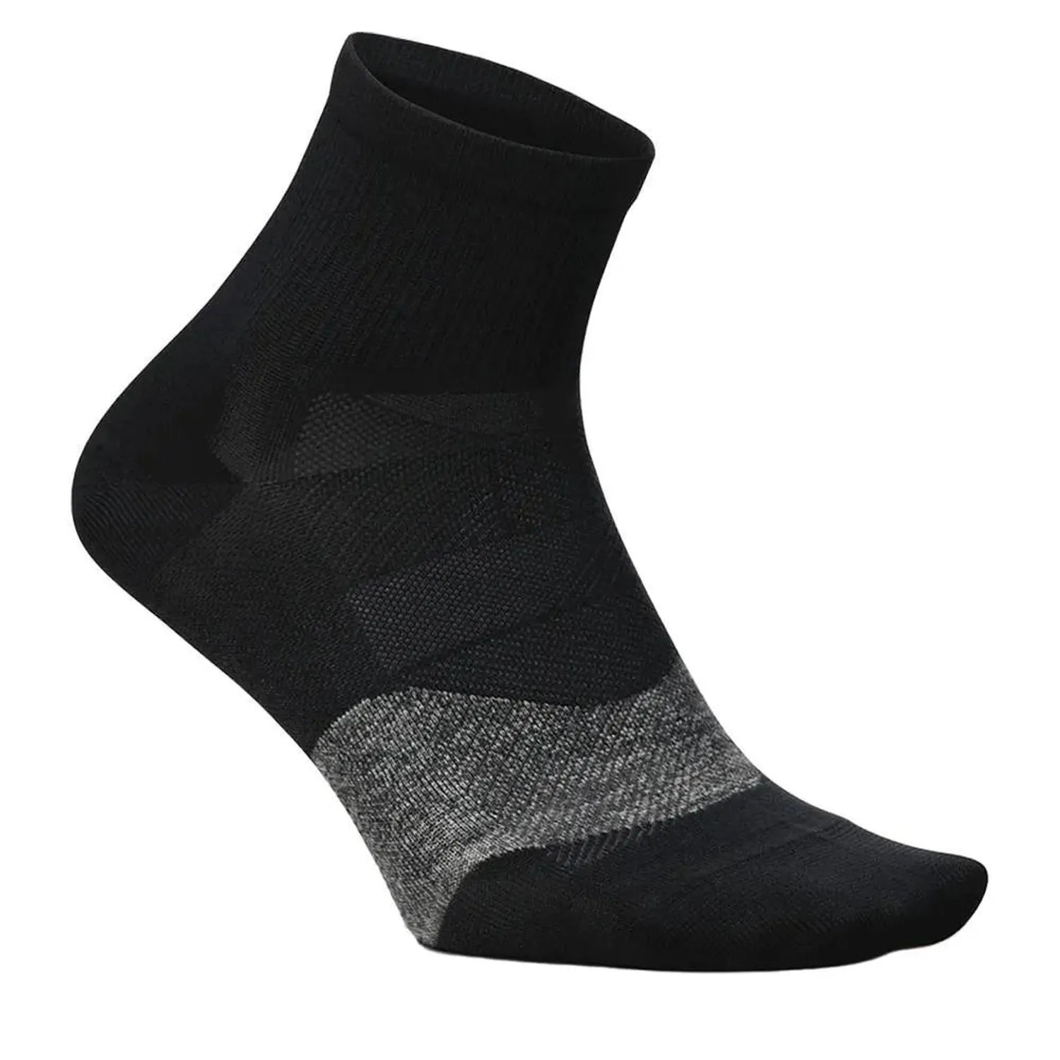 Elite Light Cushion Quarter Tennis Socks-Socks-Feetures-112582-BLACK-L-Tennis Express