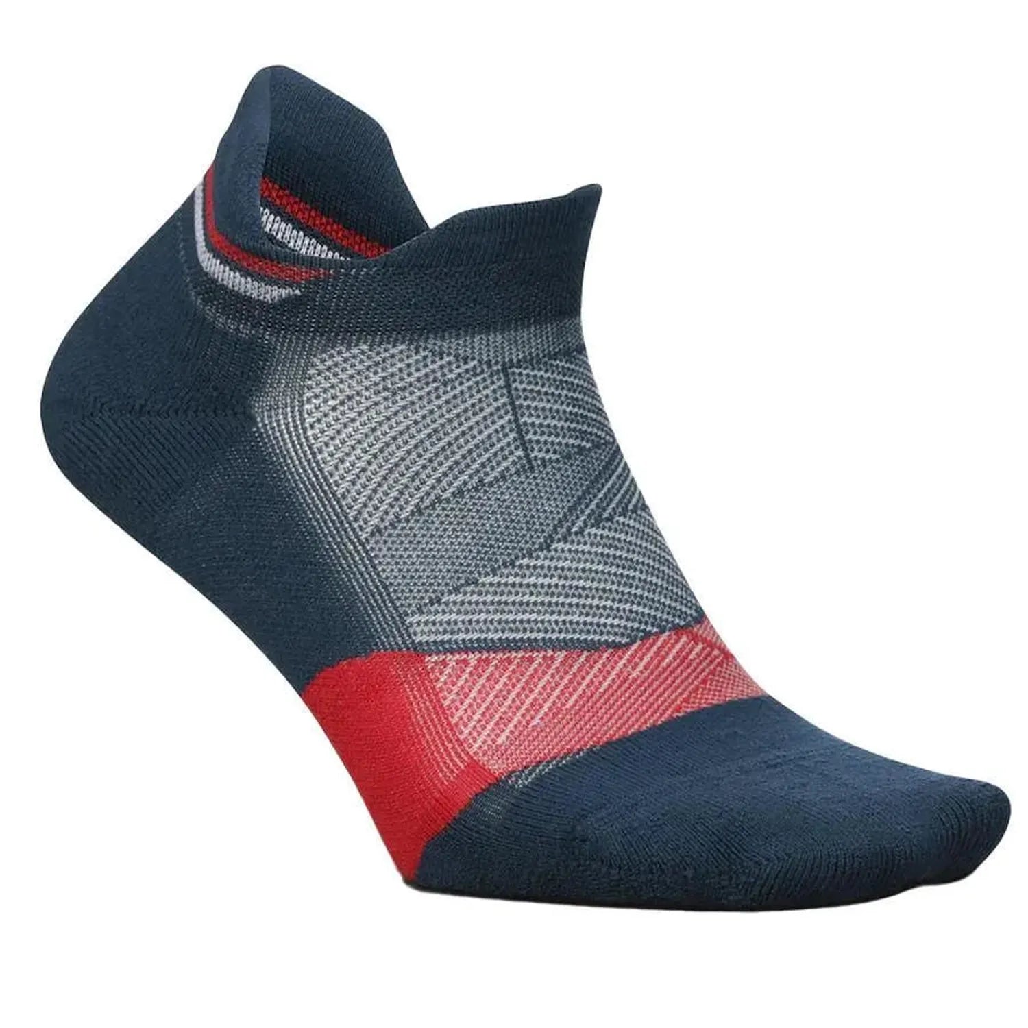 Elite Light Cushion No Show Tab Socks USA Navy-Socks-Feetures-113295-DEFAULT-L-Tennis Express