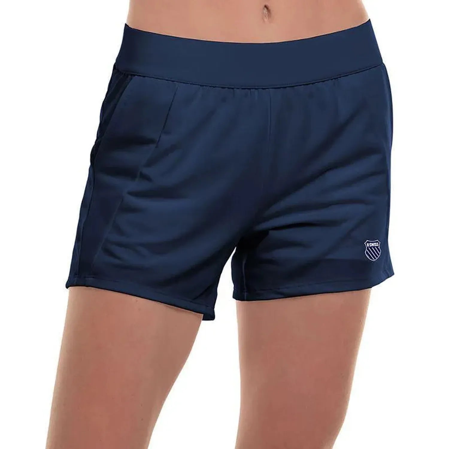 Women's Pique 4 Inch Tennis Short-Apparel-K-Swiss-113373-461_PEACOAT-L-Tennis Express