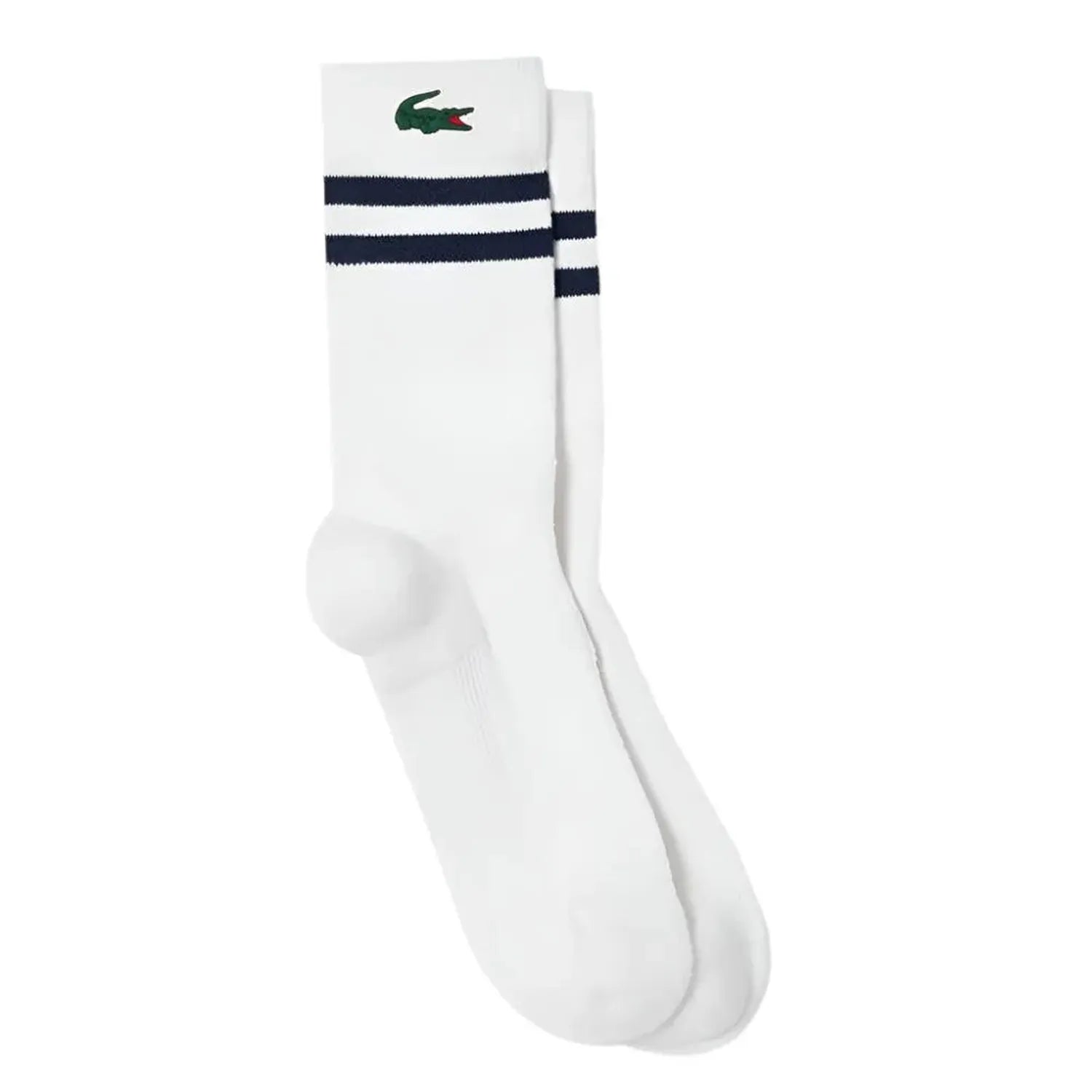 Men's Knitted Pique Performance Socks Blanc and Marine-Socks-Lacoste-113468-DEFAULT-L-Tennis Express