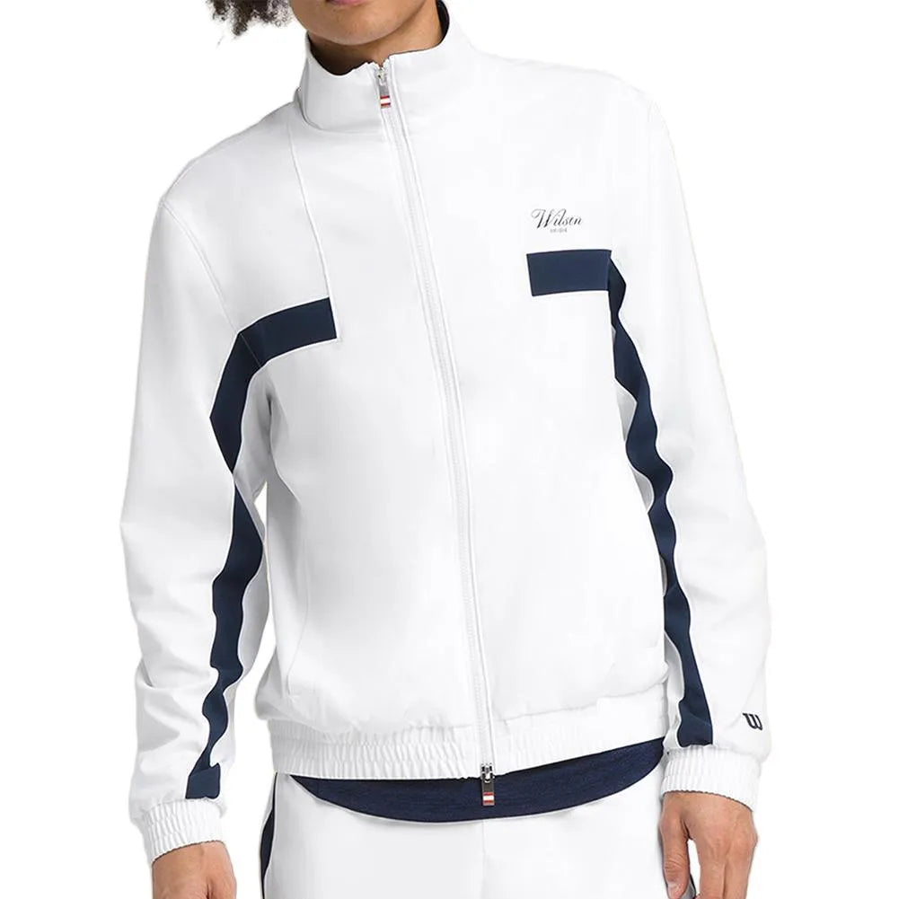 Men's Grand Slam Tennis Jacket Bright White-Apparel-Wilson-113522-DEFAULT-L-Tennis Express