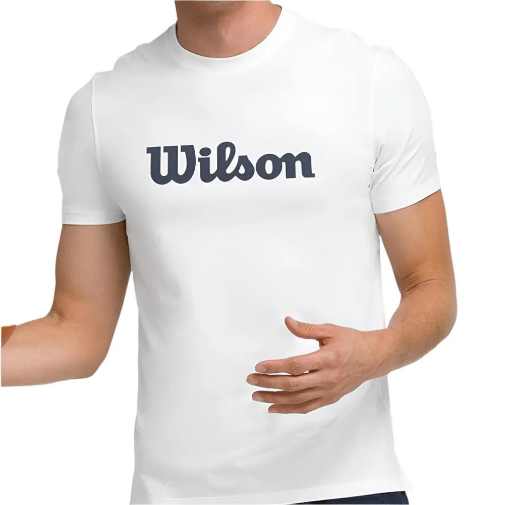 Men's Easy Street Tee-Apparel-Wilson-113523-BT_WHITENV-L-Tennis Express