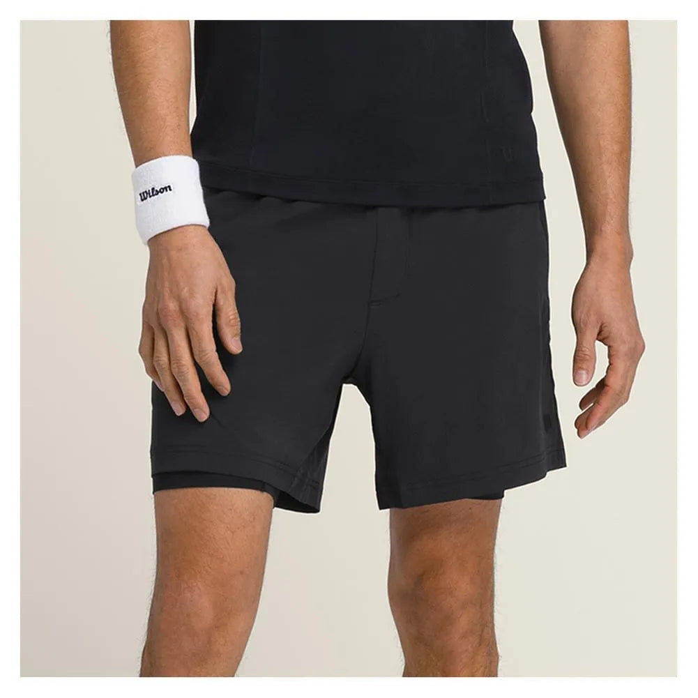 Men's Doubleday 7 Inch Short-Apparel-Wilson-113529-BLACK-L-Tennis Express
