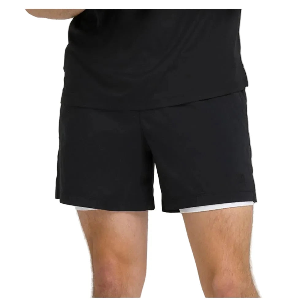 Men's Volley 6 Inch Tennis Short-Apparel-Wilson-113533-BLACK-L-Tennis Express