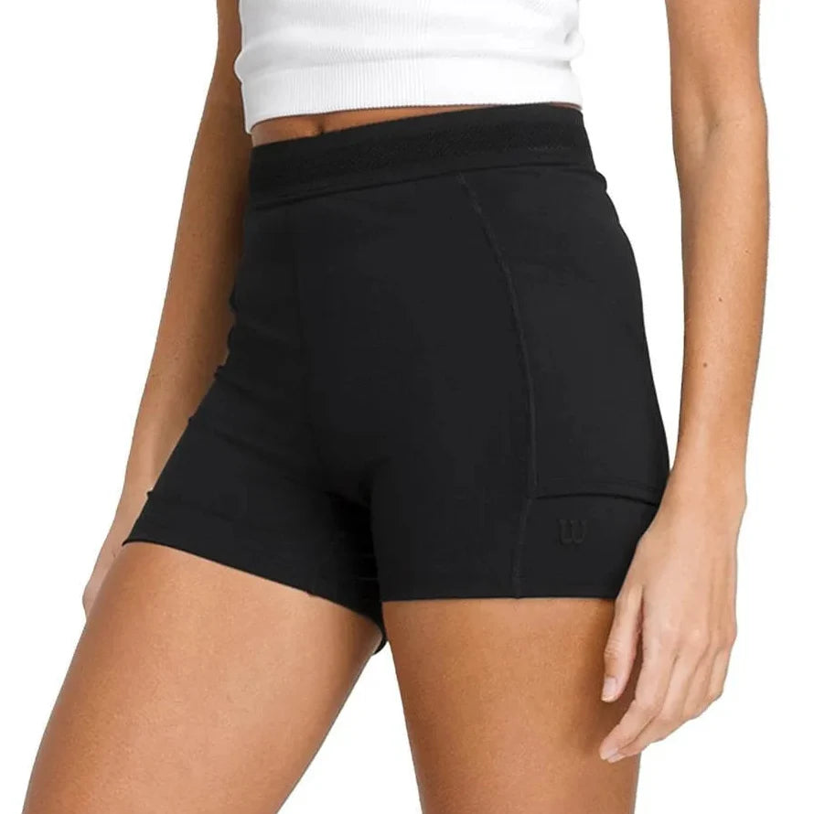 Women's Carry All Tennis Short-Apparel-Wilson-113603-BLACK-L-Tennis Express