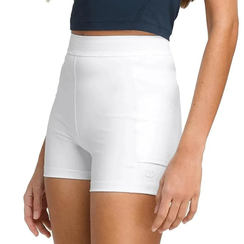 Women's Carry All Tennis Short-Apparel-Wilson-113603-BT_WHITE-L-Tennis Express