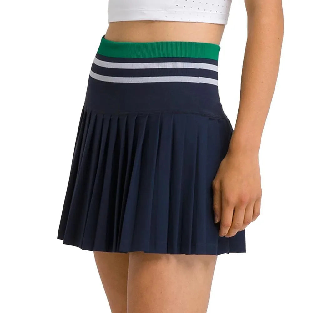 Women's Midtown 14.75 Inch Tennis Skort-Apparel-Wilson-113629-CLASSIC_NAVYGN-L-Tennis Express
