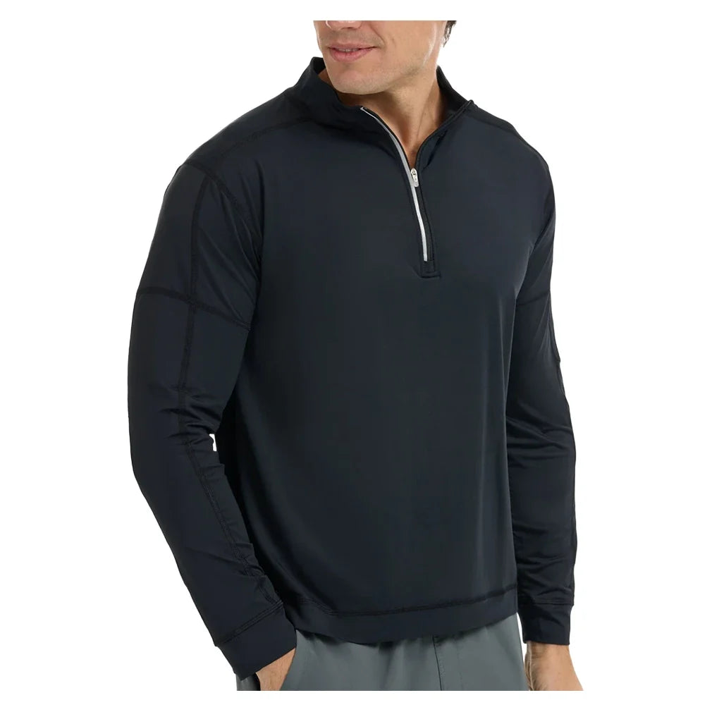 Men's Mock Zip Tennis Top,Apparel,BloqUV,,,Tennis Express,12001-B-1