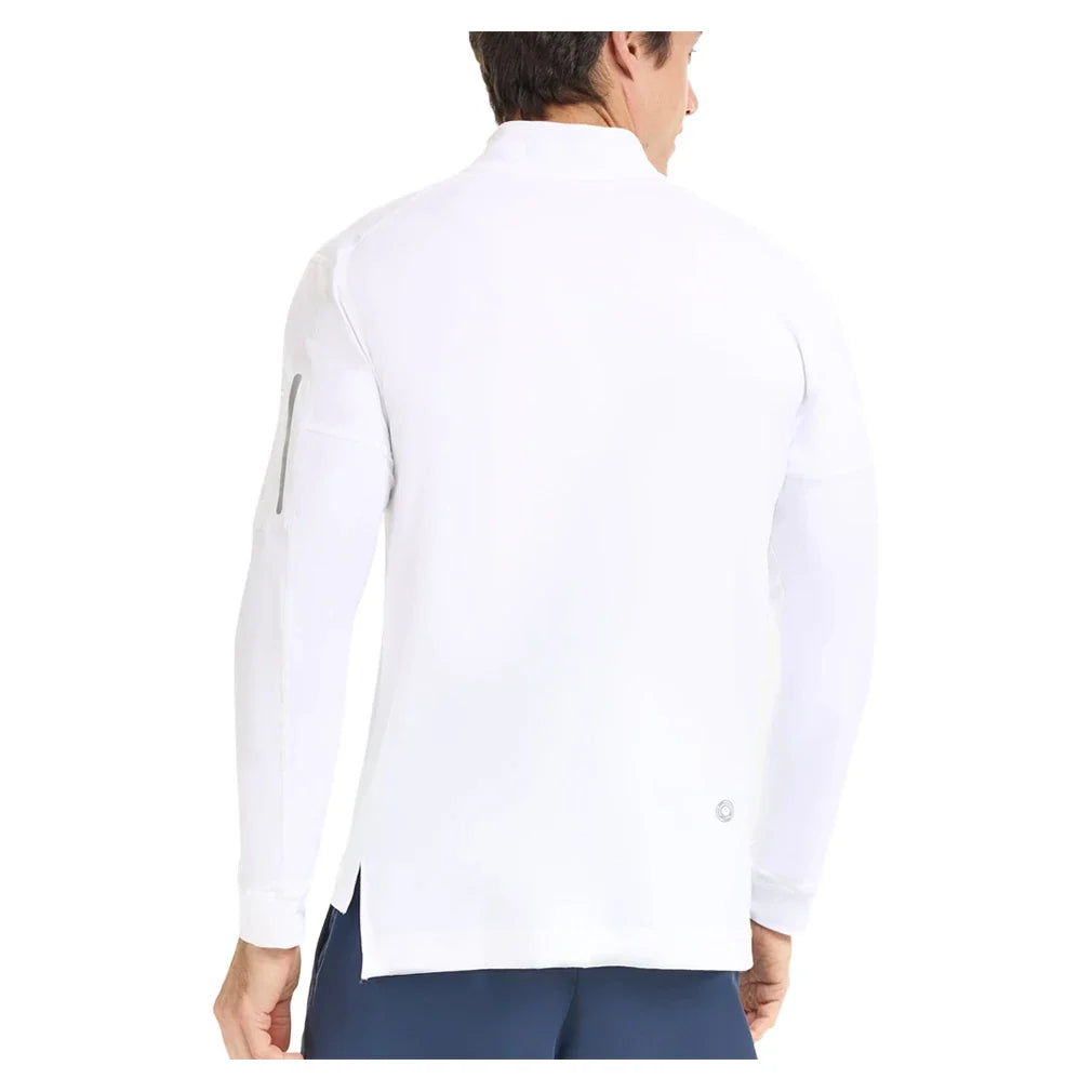 Men's Mock Zip Tennis Top,Apparel,BloqUV,,,Tennis Express,12001-B-White1