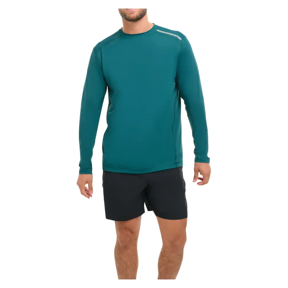 Men's Jet Long Sleeve Tennis Top Jungle Green, BloqUV, Tennis Express, 12002-JGNF26-4