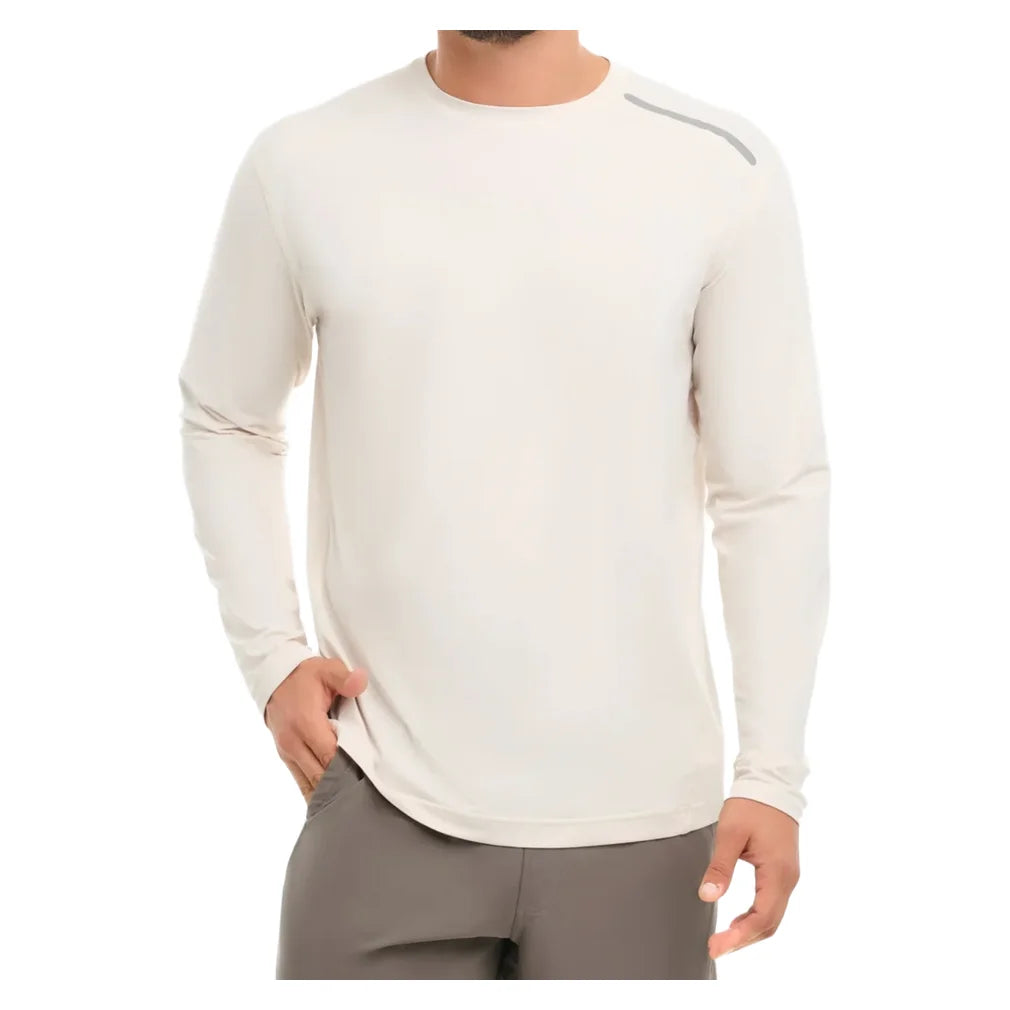 Men's Jet Long Sleeve Tennis Top Sand, BloqUV, Sand, Tennis Express, 12002-SNDF26-SAND-1