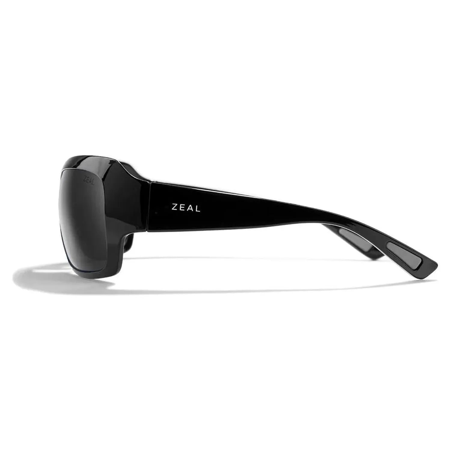 Nucla Plant-Based Wrap Polarized Sunglasses Gloss Black and Dark Grey-Accessories-Zeal Optics-12021-3-3-[Sku]-Tennis Express