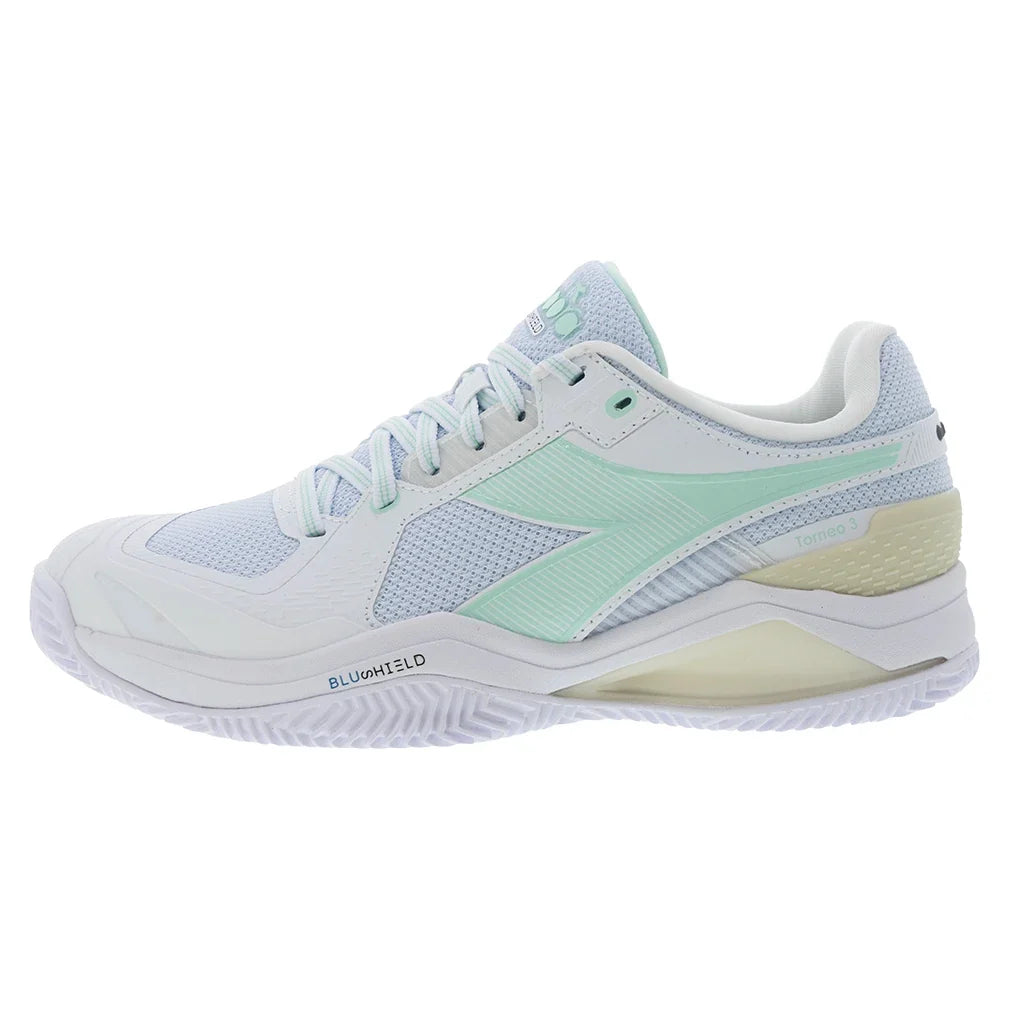 Women's Blushield Torneo 3 Clay Tennis Shoes White and Bay-Footwear-Diadora-181469-C027402copy-Tennis Express