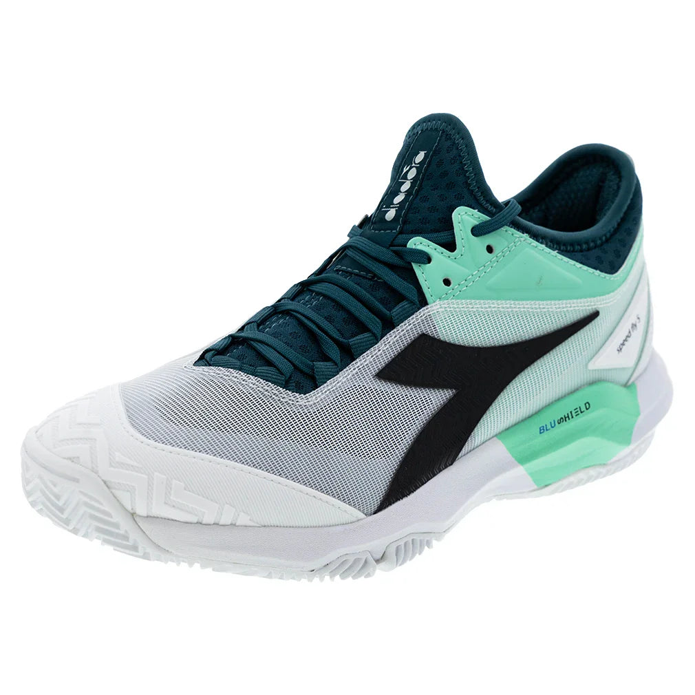 Men's Speed Blushield Fly 5 Clay Tennis Shoes Shaded Spruce and Black-Footwear-Diadora-182742-C026701copy-710906Tennis Express