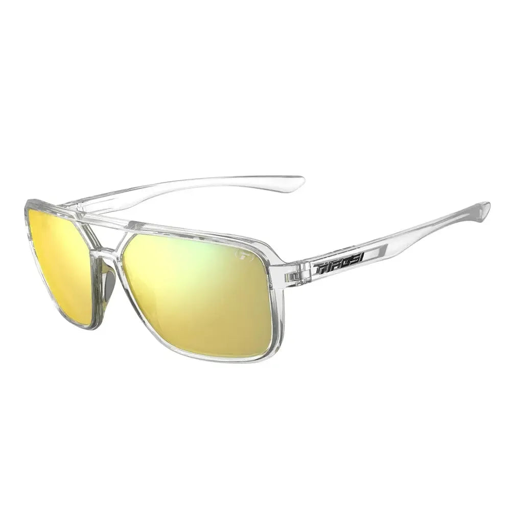 Salto Sunglasses Crystal Clear and Smoke Yellow Mirror Lenses-Accessories-Tifosi-1870-405374-Tennis Express