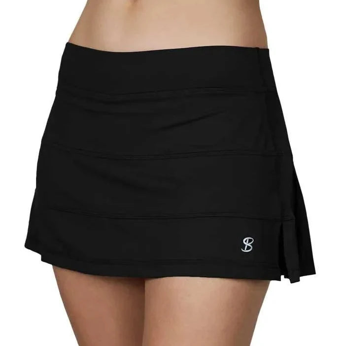 Women's UV Colors 13 Inch Tennis Skort Black-Apparel-Sofibella-1957BLK-S22-4-Tennis Express