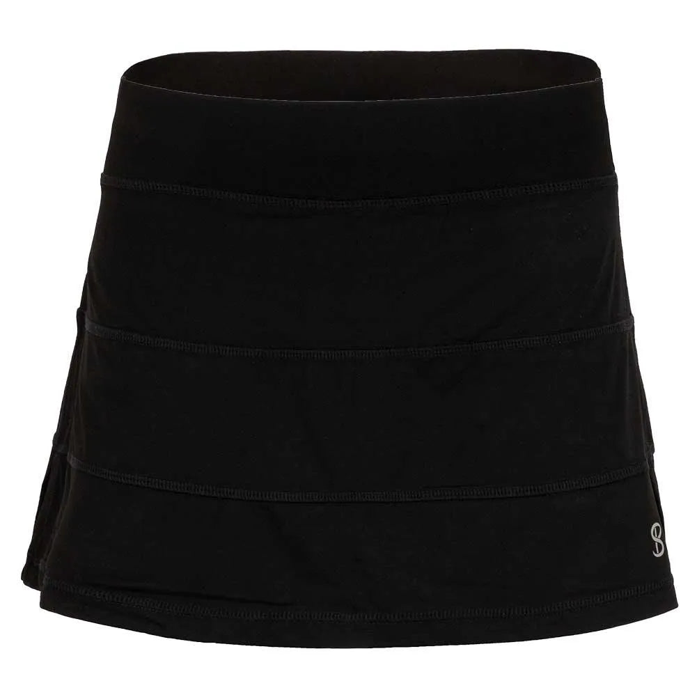 Women's UV Colors 13 Inch Tennis Skort Black-Apparel-Sofibella-1957BLK-S22-Tennis Express