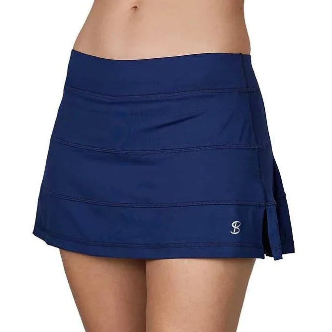 Women's UV Colors 13 Inch Tennis Skort Navy-Apparel-Sofibella-1957NVY-S22-4-Tennis Express