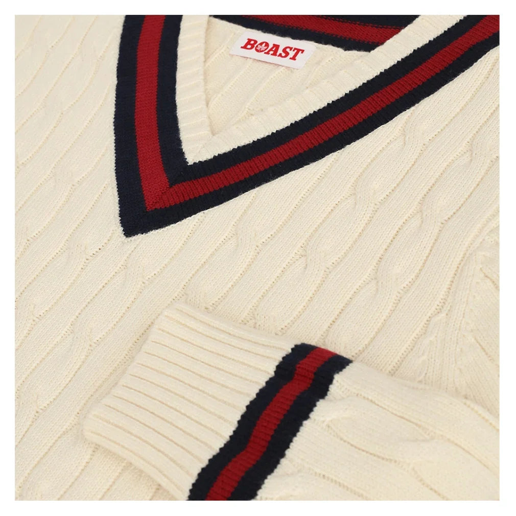 Men's Cable Knit Tennis Sweater-Apparel-Boast-1K2300-1-Tennis Express