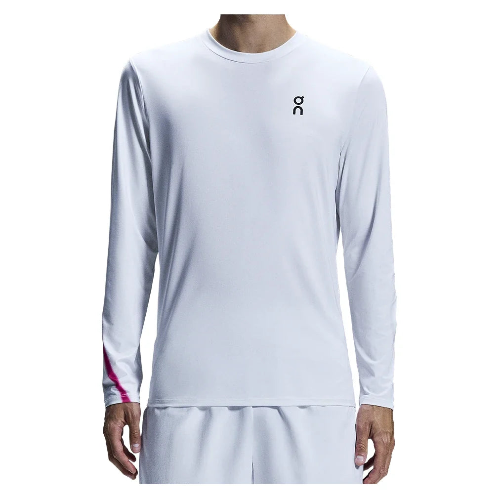 Men's Court Long Sleeve Tennis Top-Apparel-On-XS-069_WHITE, [current_file_name-Tennis Express