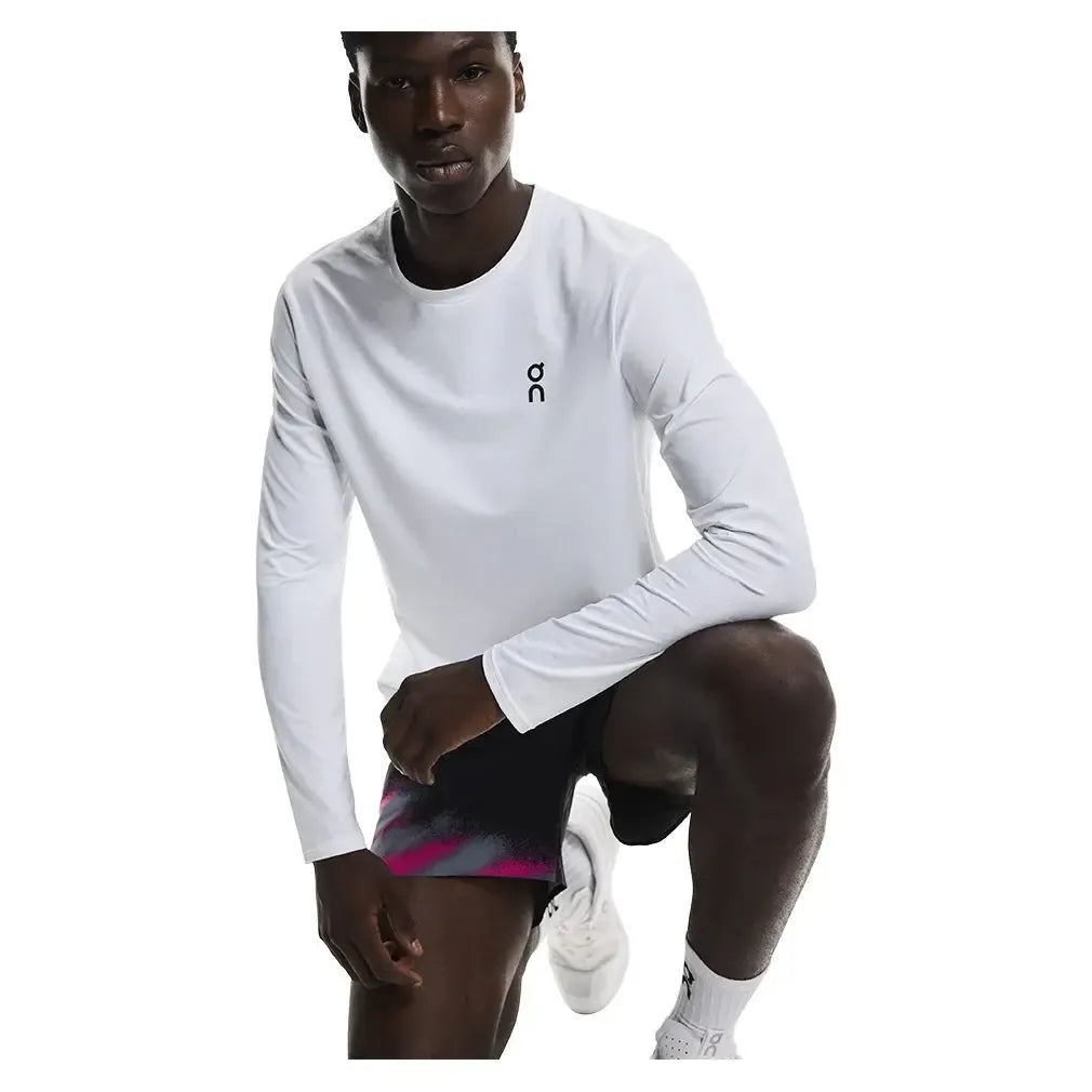 Men's Court Long Sleeve Tennis Top White-Apparel-On-1ME12300108-F25-1-Tennis Express