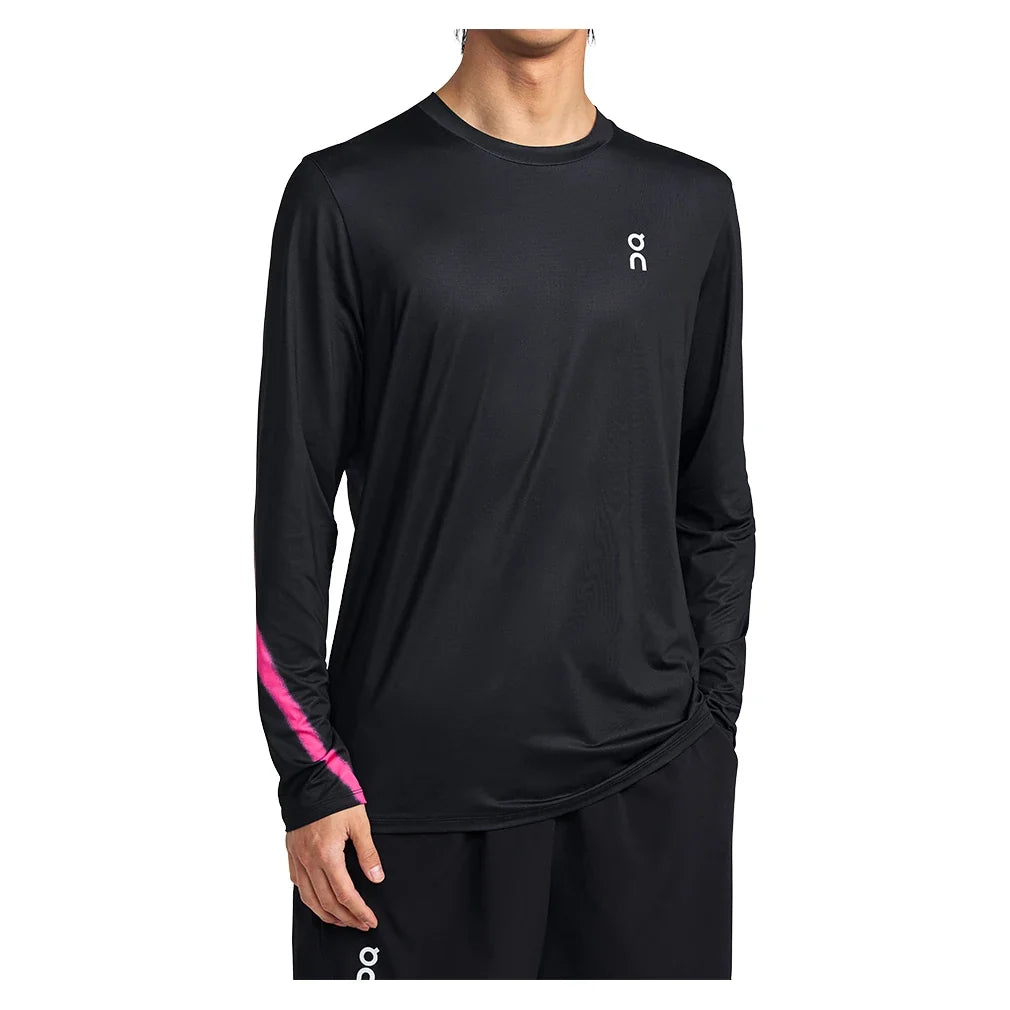 Men's Court Long Sleeve Tennis Top-Apparel-On-XS-553_BLACK, [current_file_name-Tennis Express