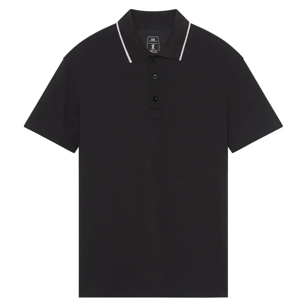 Men's Courtside Tennis Polo Black-Apparel-On-1MF30390553-1-Tennis Express