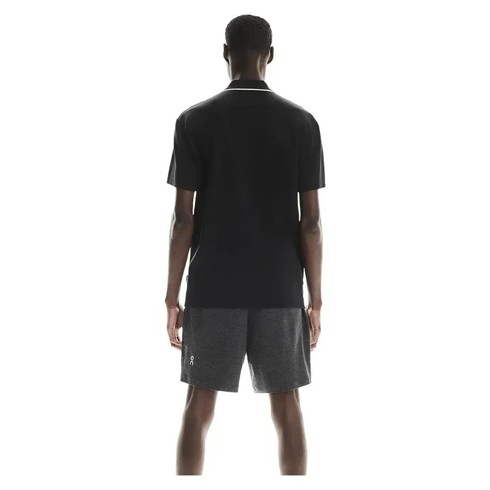 Men's Courtside Tennis Polo Black-Apparel-On-1MF30390553-2-Tennis Express