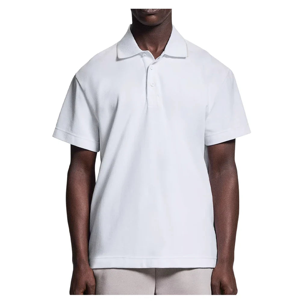 Men's Courtside Tennis Polo,Apparel,On,0248 White/Sand,XS,Tennis Express,1MF30392979-White_Sand