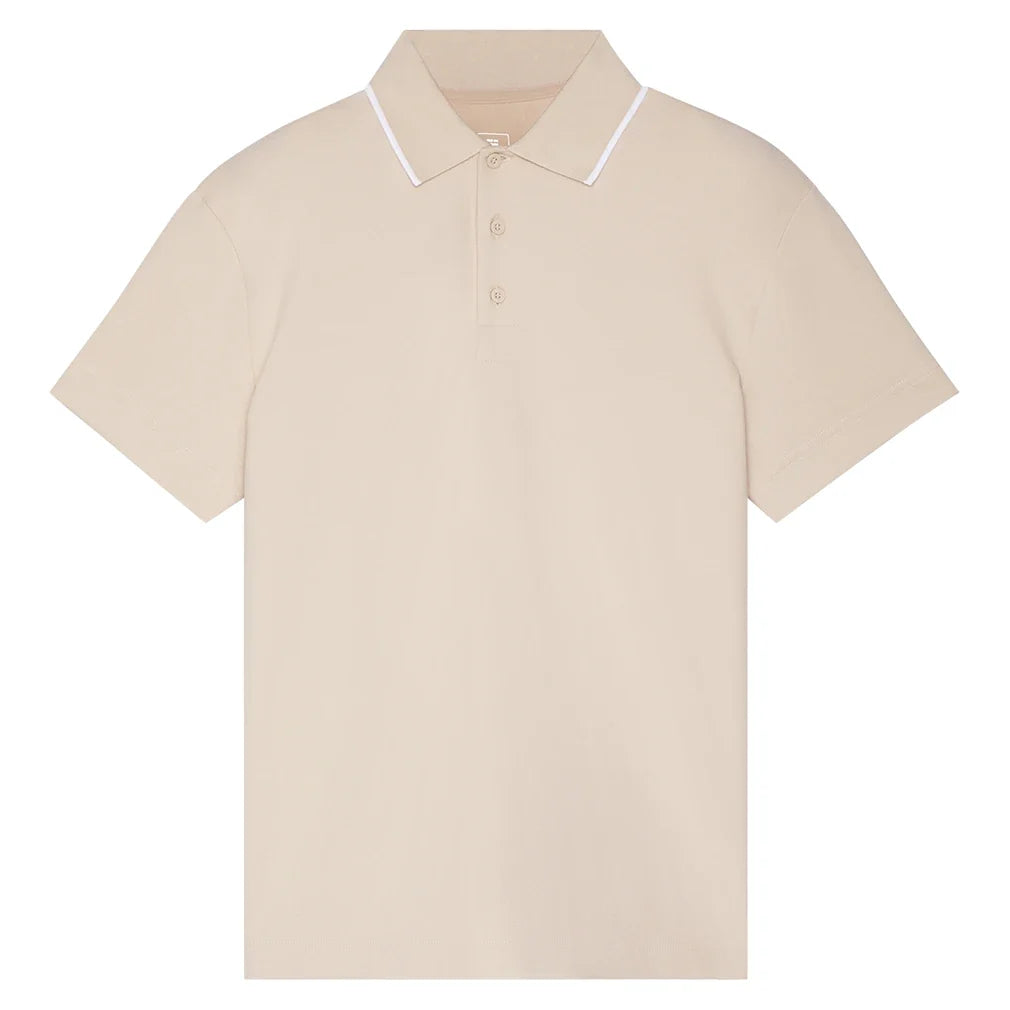 Men's Courtside Tennis Polo,Apparel,On,,,Tennis Express,1MF30392979-sand_white