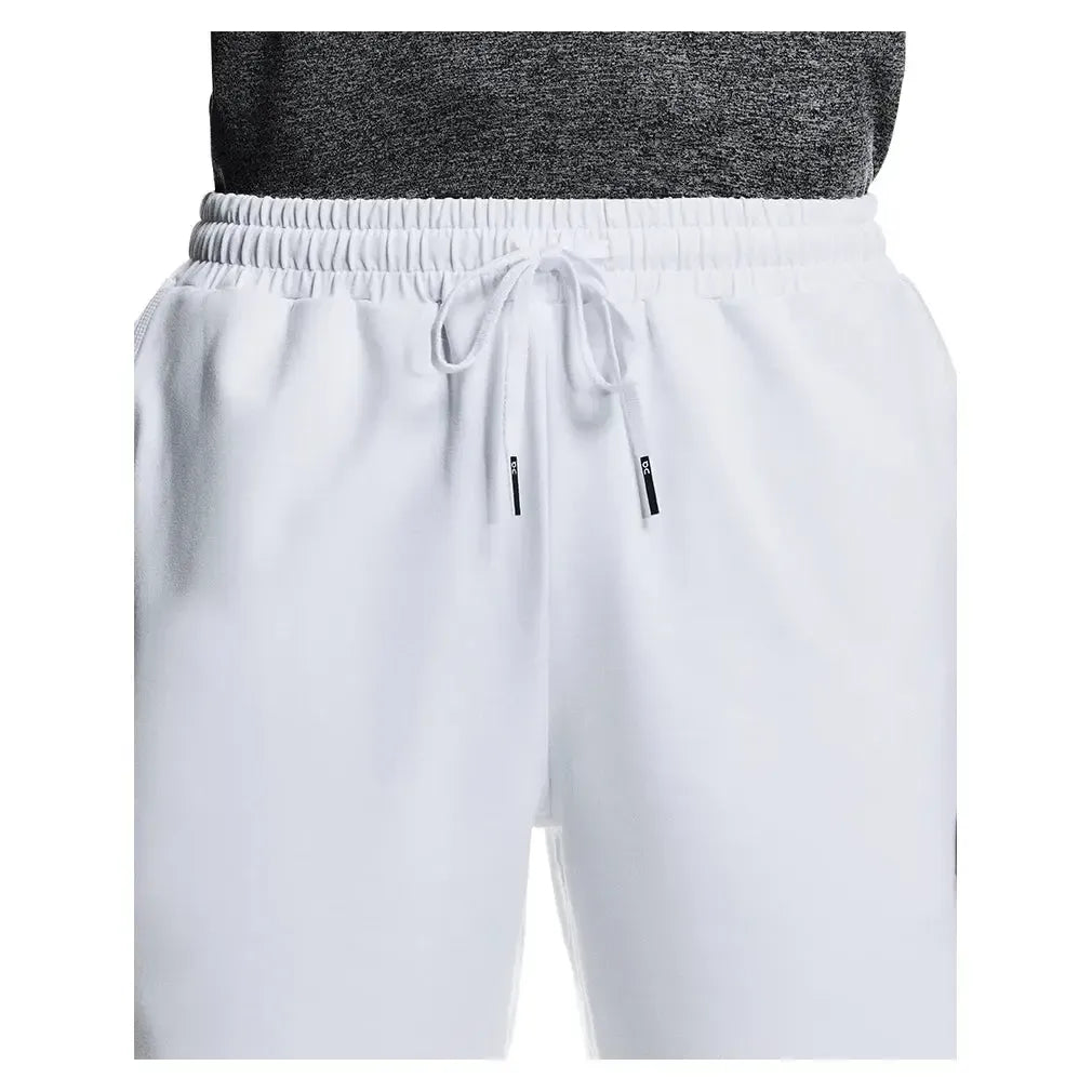 Men's Courtside 8 Inch Tennis Shorts White-Apparel-On-1MF30860069-2-Tennis Express