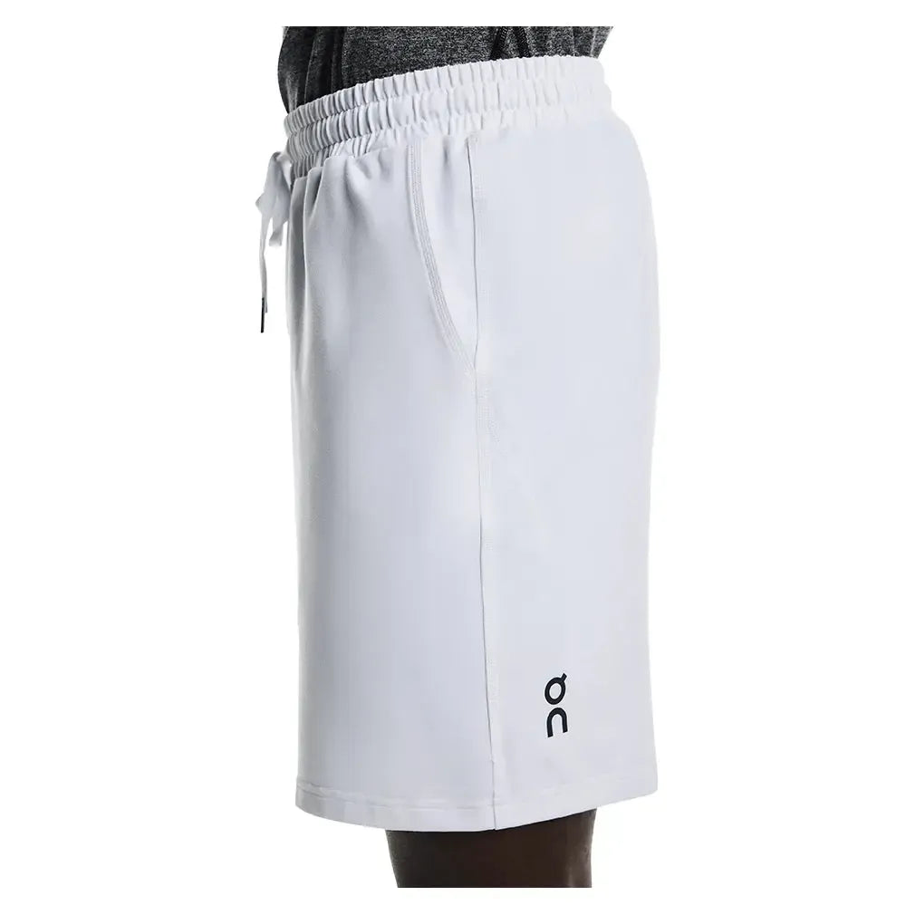 Men's Courtside 8 Inch Tennis Shorts White-Apparel-On-1MF30860069-4-Tennis Express