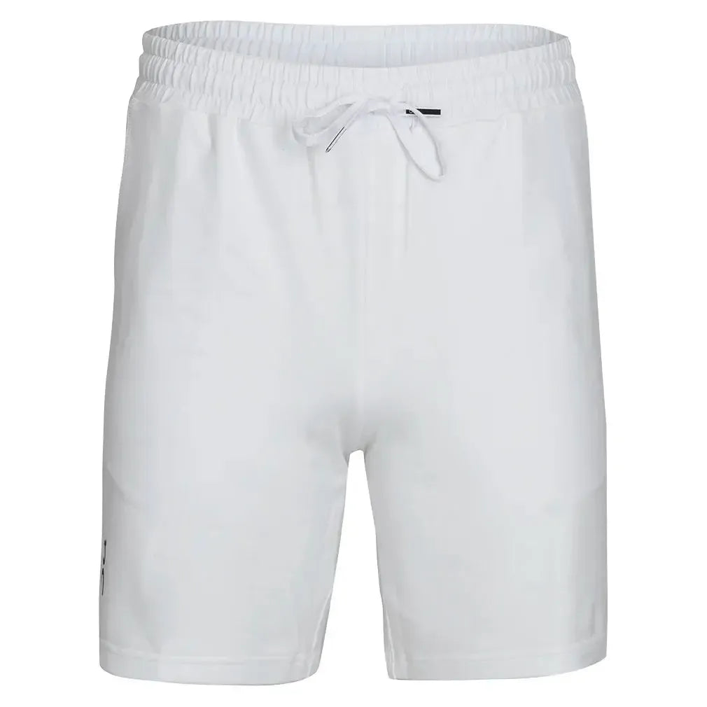 Men's Courtside 8 Inch Tennis Shorts White-Apparel-On-1MF30860069-F25-Tennis Express