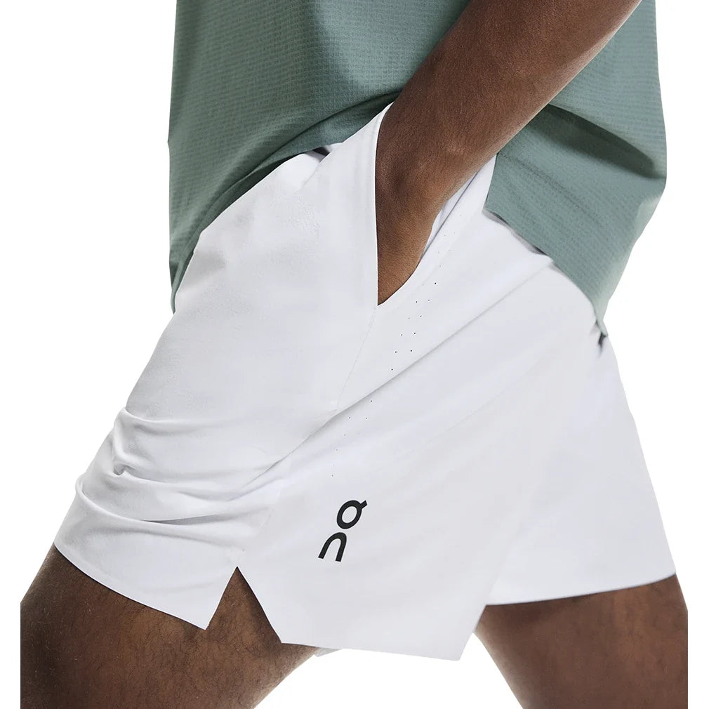 Men's 5 Inch Court Tennis Short-Apparel-On-069 White-XS, [current_file_name-Tennis Express