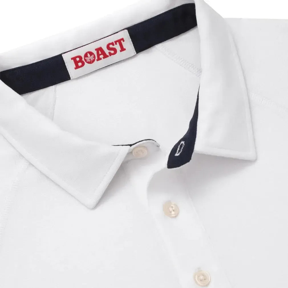 Men's Performance Raglan Tennis Polo White-Apparel-Boast-1P2301P-1-Tennis Express
