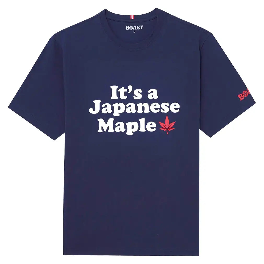 Men's Japanese Maple Leaf Tennis Tee Navy,Apparel,Boast,S,Navy,Tennis Express,1T2301-MPL-1