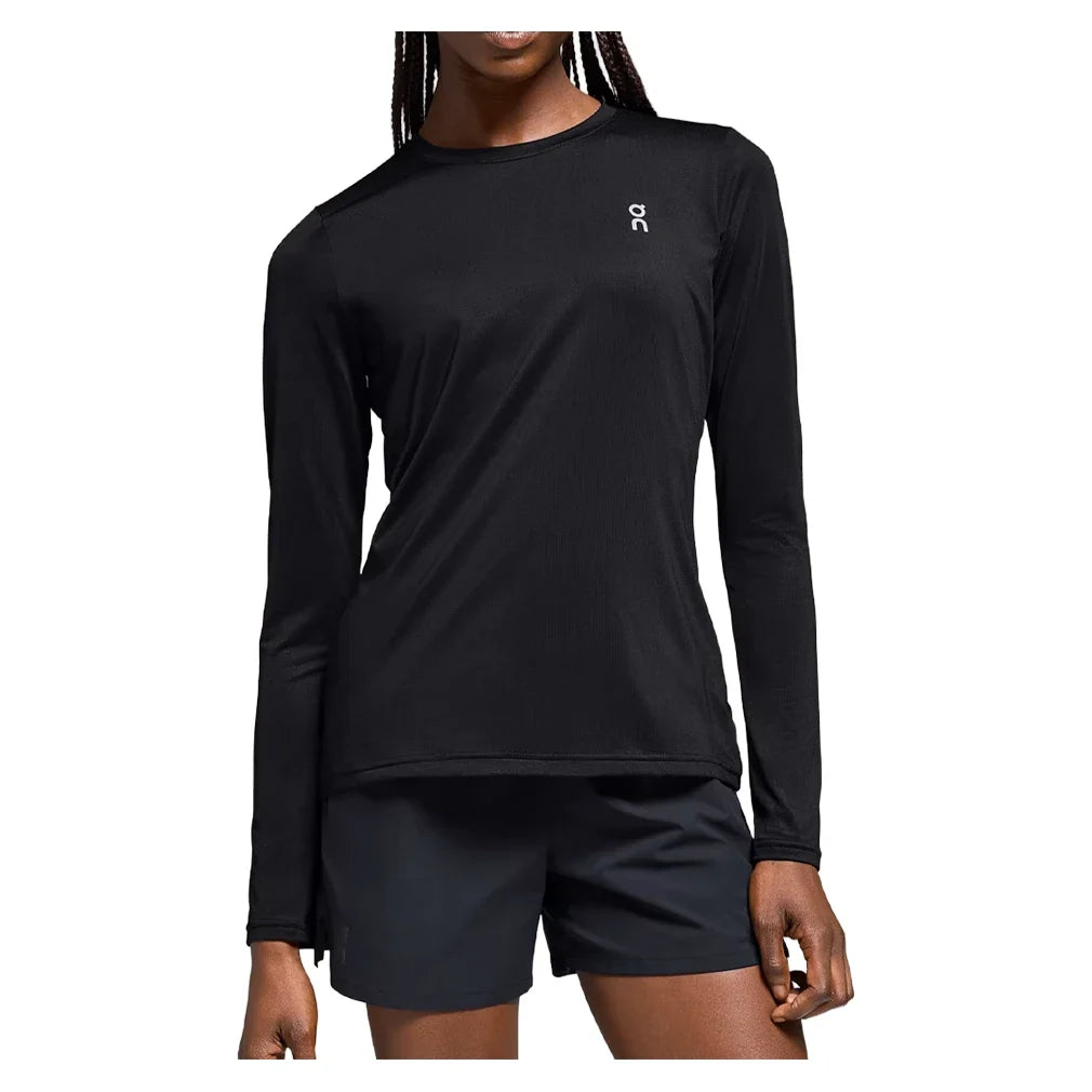 Women's Core Long Sleeve Tennis Tee,Apparel,On,553 Black,XS,Tennis Express,1WE10920-BF26-Black