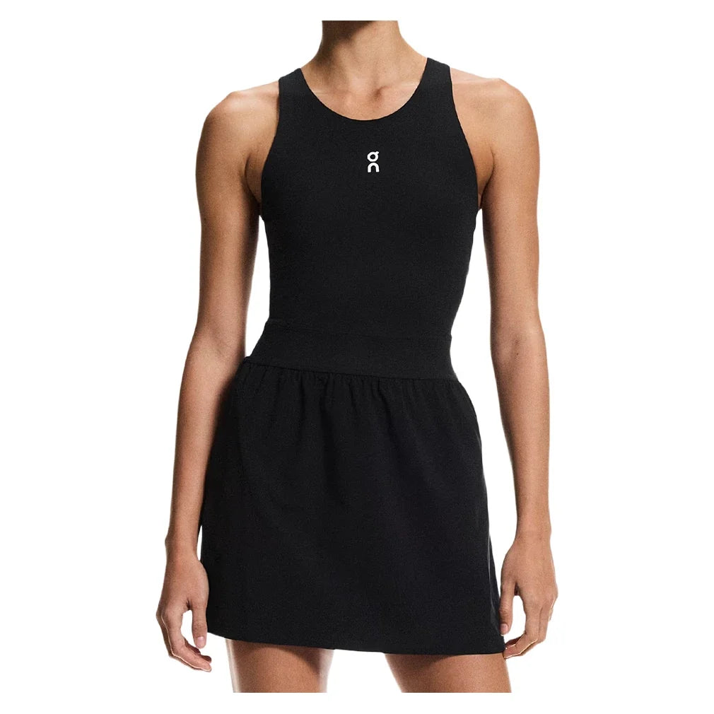 Women's Court Split Tennis Dress,Apparel,On,553 Black,XS,Tennis Express,1WG10200-Black
