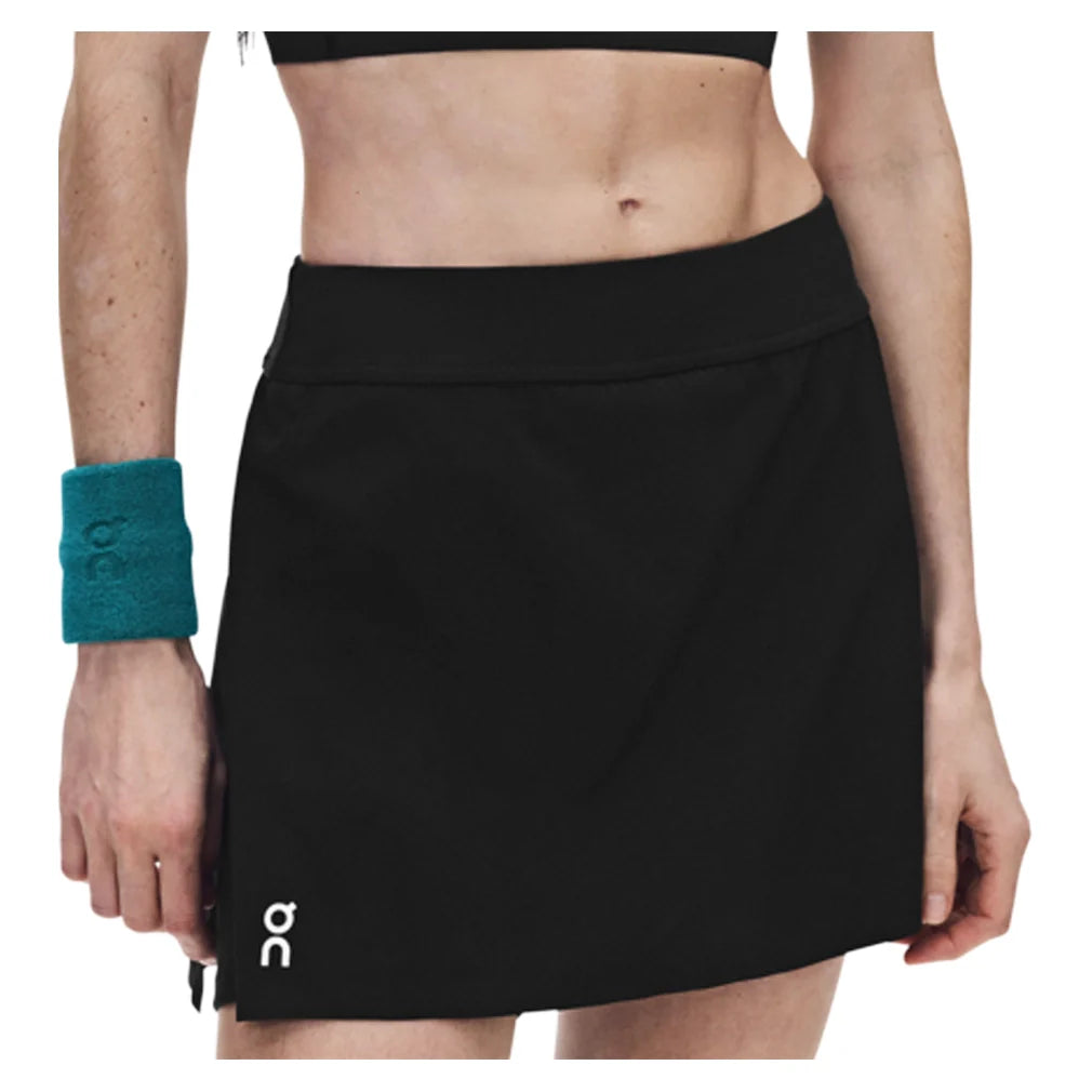 Women's Court Split Tennis Skort Black,Apparel,On,Black,XS,Tennis Express,1WG10990553-BF26