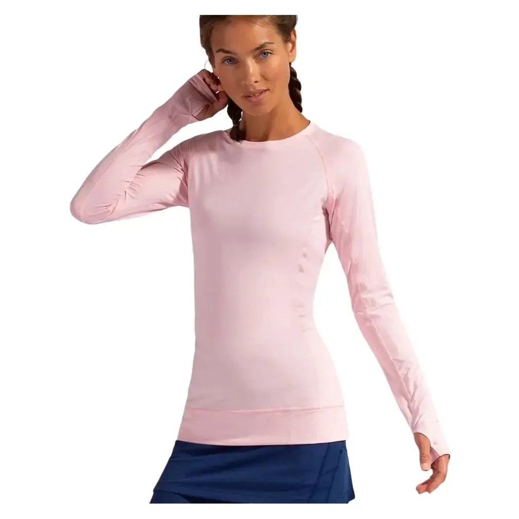Women's Pullover Tennis Top-Apparel-BloqUV-2012-B-Pink-Tennis Express