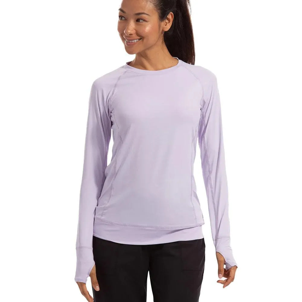 Women's Pullover Tennis Top-Apparel-BloqUV-2012-Lav-Tennis Express