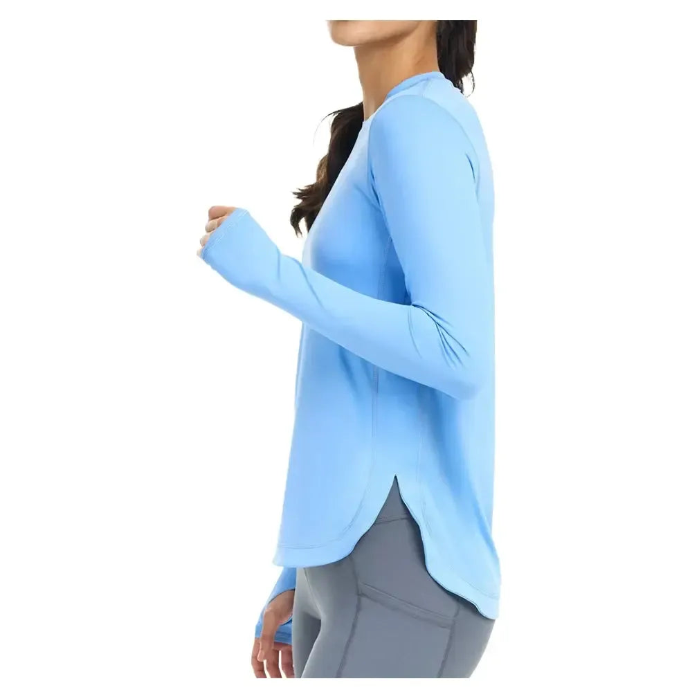 Women's Relaxed Scallop Tennis Top-Apparel-BloqUV-2015-B-6-Tennis Express